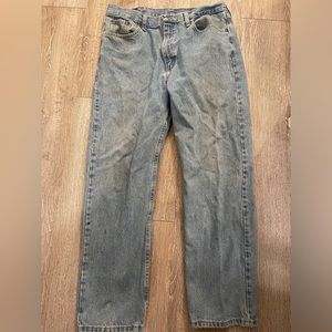 Distressed and worn wranglers